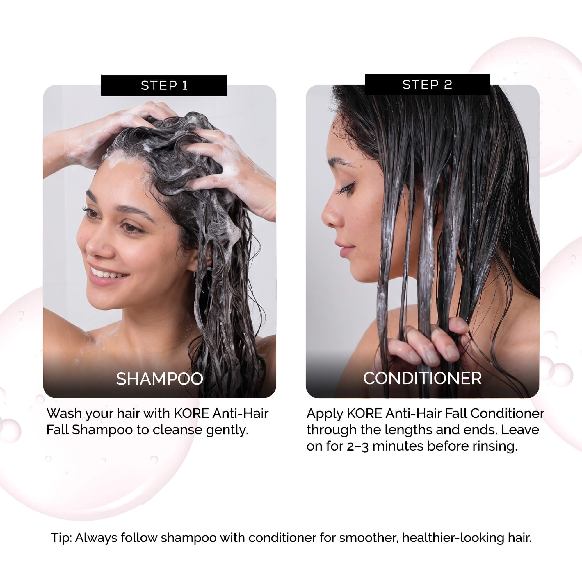 KORE Anti Hairfall Multi-Peptide Shampoo + Conditioner Duo
