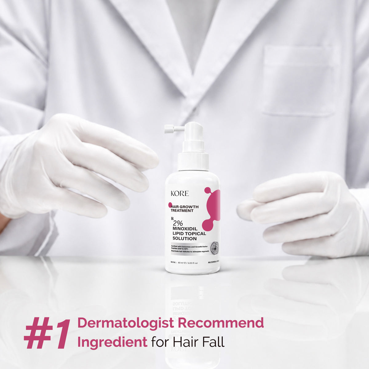 KORE Hair Growth Treatment | 2% Minoxidil Lipid Topical Solution | 60 ml